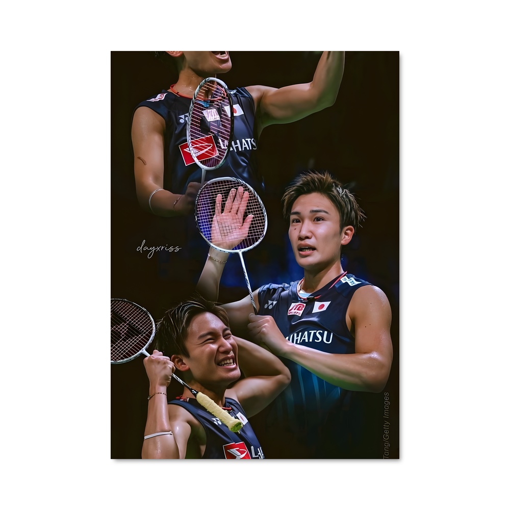 Poster Kento momota raquettes